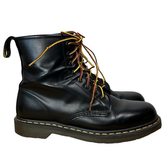 Dr Martens 1460 Air Wair Boots Smooth Black Mens Size 10 Womens 11 - Picture 2 of 12